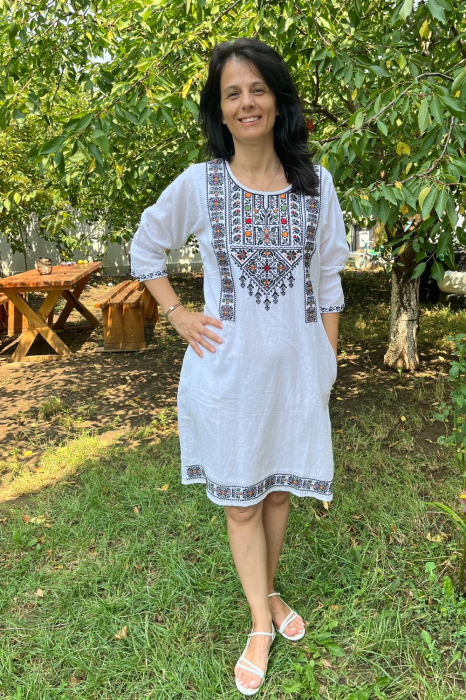 Rochie damă Roxana culoare albă mărimi mari [3]