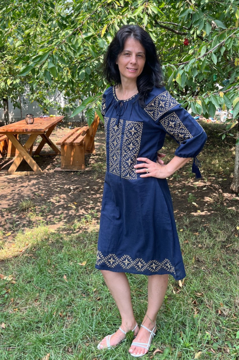 Rochie damă Valeria bleumarin mărimi mari [2]