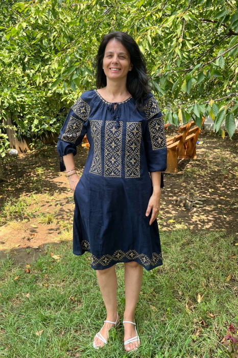 Rochie damă Valeria bleumarin mărimi mari [3]
