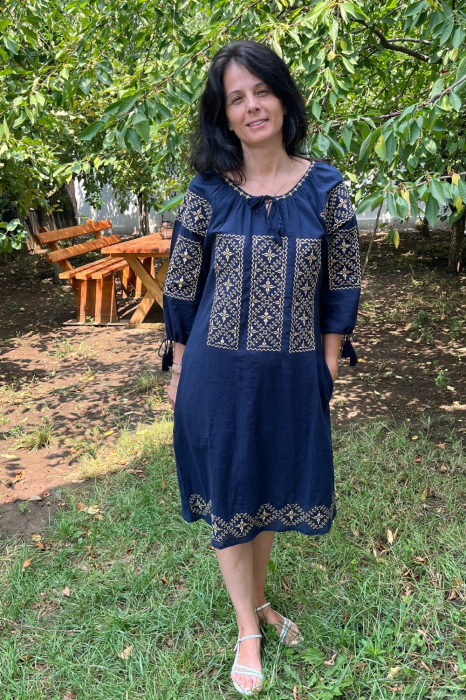 Rochie damă Valeria bleumarin mărimi mari [1]