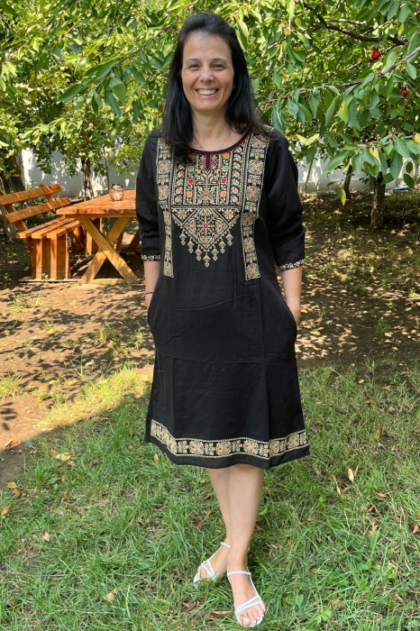 Rochie damă Roxana culoare neagră mărimi mari [3]