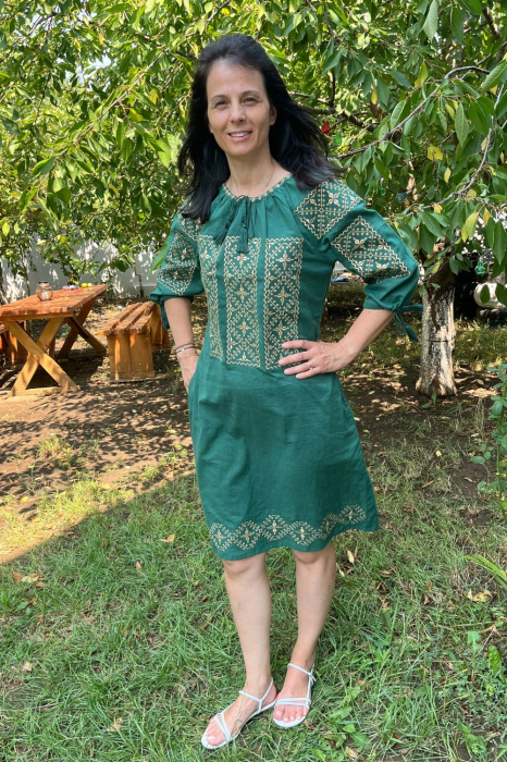 Rochie damă Valeria verde mărimi mari [2]