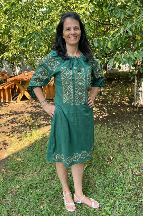 Rochie damă Valeria verde mărimi mari [4]