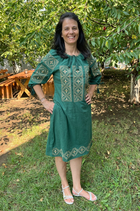 Rochie damă Valeria verde mărimi mari [3]