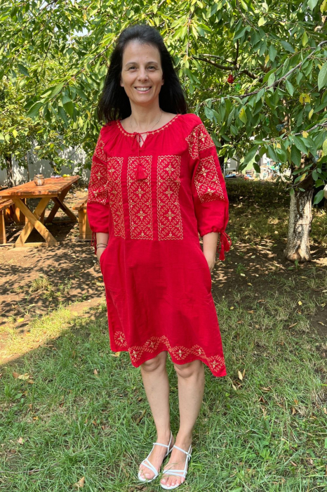 Rochie damă Valeria roșie mărimi mari [3]