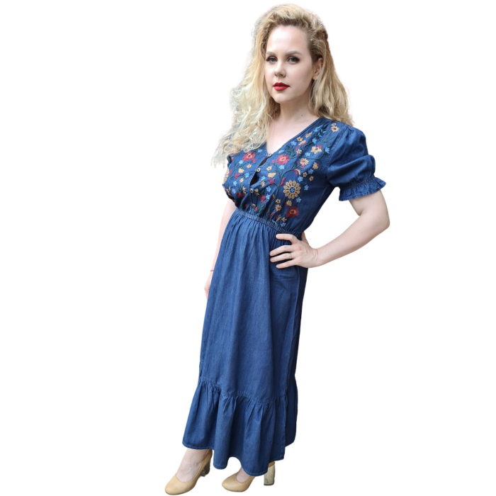 Rochie denim lungă Ana [2]