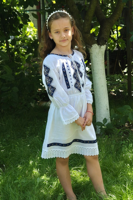 Rochie fete Rebeca broderie albastră [3]