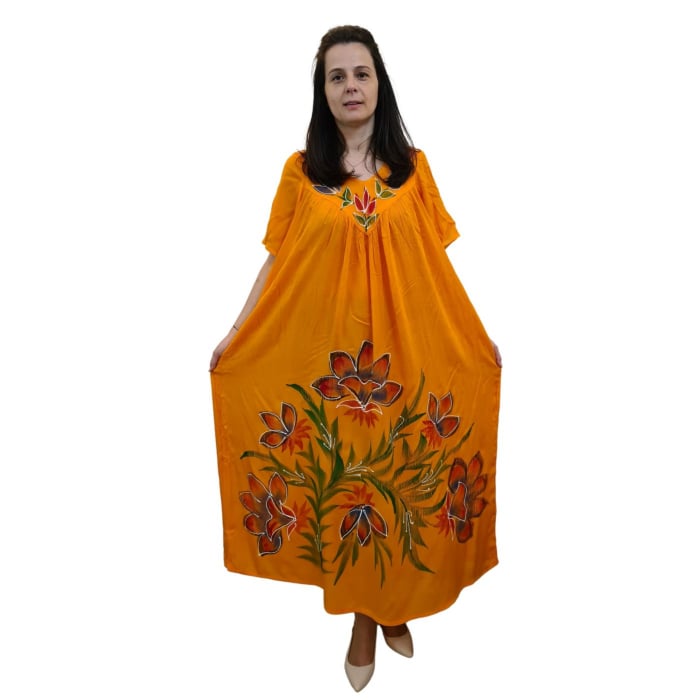Rochie lungă vâscoză Ana portocaliu [1]