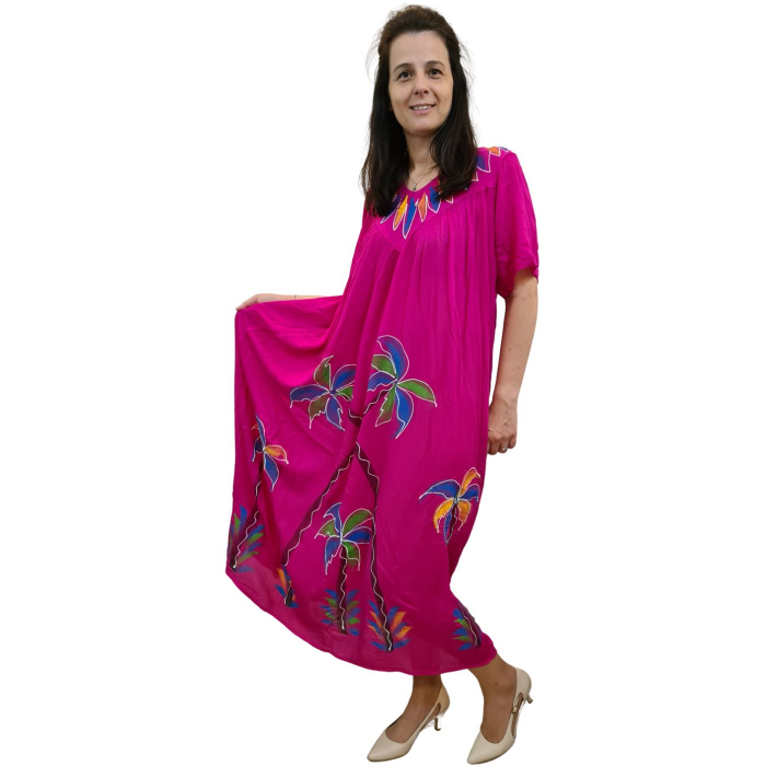 Rochie lungă vâscoză Ioana roz [3]