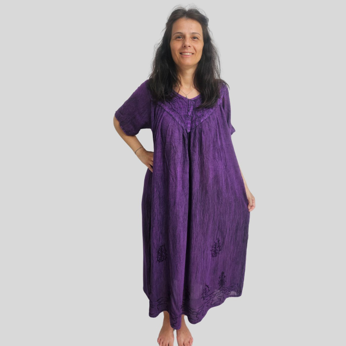 Rochie lungă vâscoză Stela mov [2]