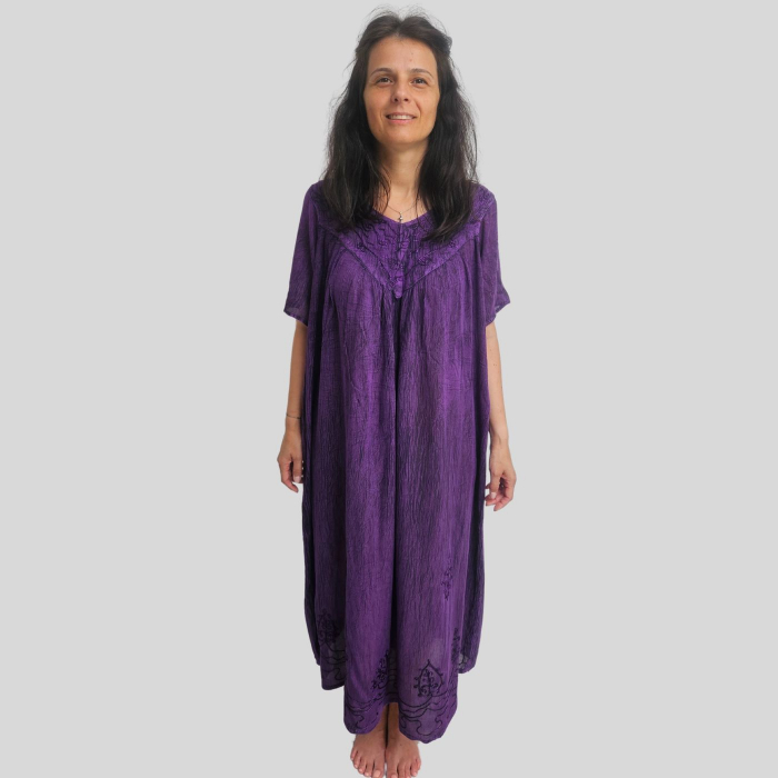 Rochie lungă vâscoză Stela mov [3]