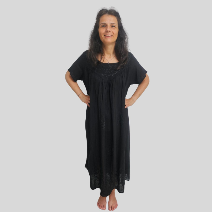 Rochie lungă vâscoză Stela neagră [3]