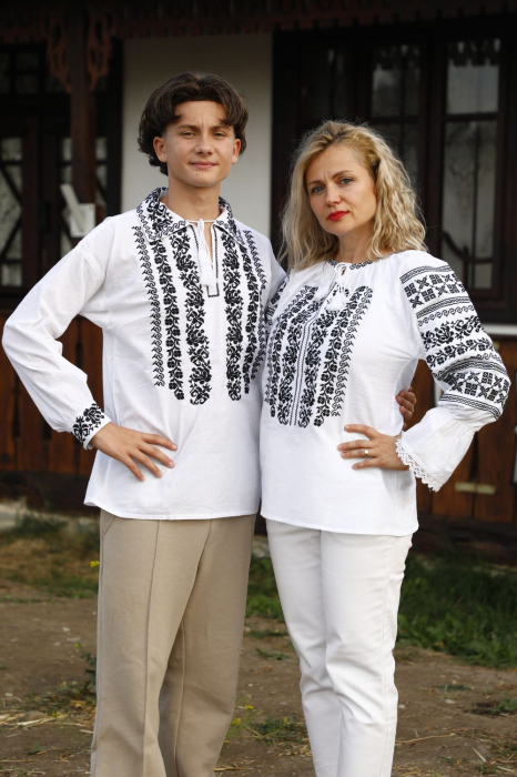 Set cuplu Amza si Ana broderie neagra [3]