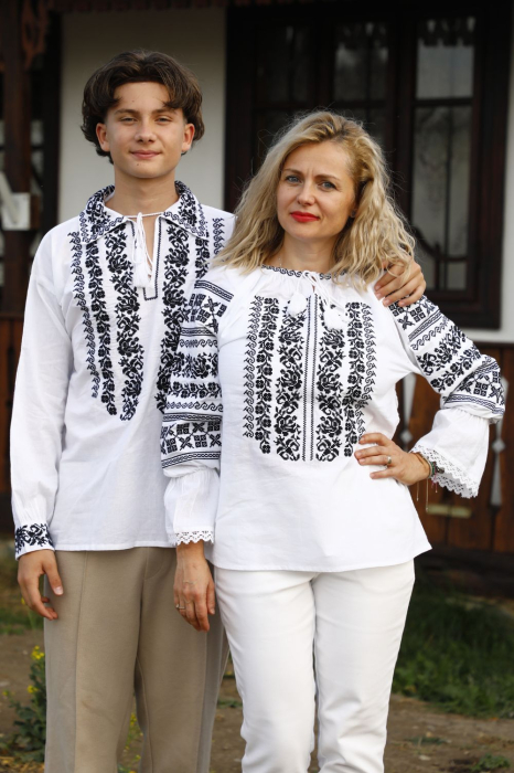 Set cuplu Amza si Ana broderie neagra [2]