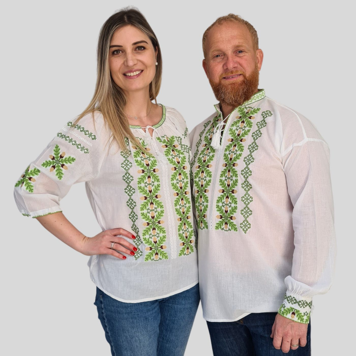 Set el și ea Paraschiv broderie verde [2]
