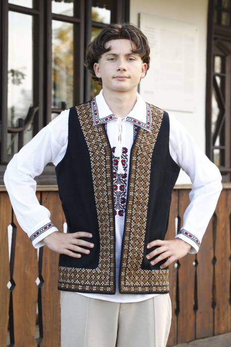 Vestă bărbați  romburi regale maro [2]