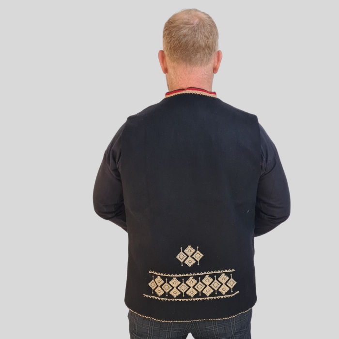Vestă bărbați Traian broderie bej [2]