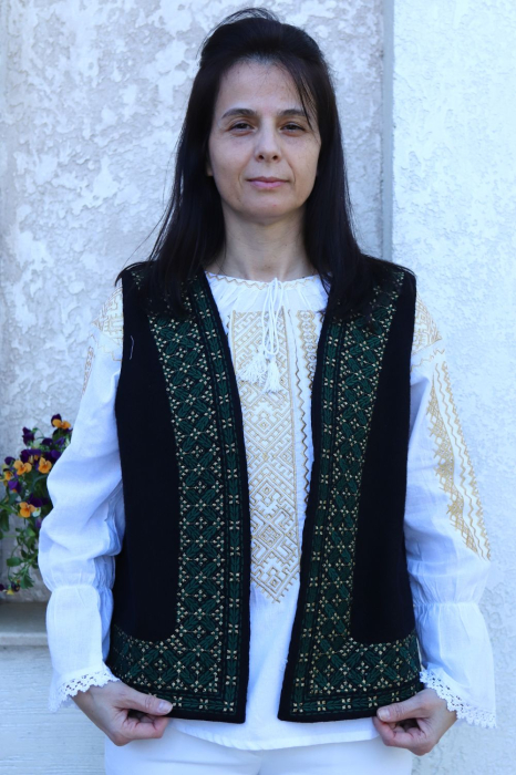 Vestă damă Bela broderie verde [4]