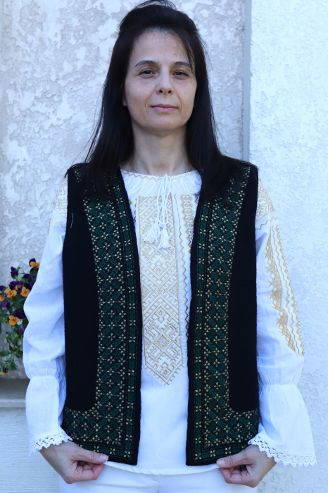 Vestă damă Bela broderie verde [2]