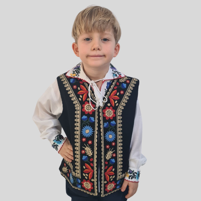 Vesta traditionala copii broderie spic [5]
