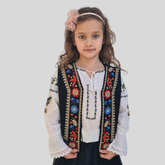 Vesta traditionala copii broderie spic [2]