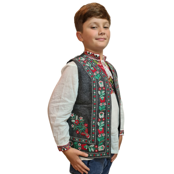 Vesta traditionala Mihai culoarea gri [2]