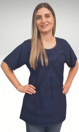 Bluze - Bluza vascoza Stela culoare bleumarin