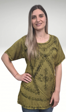 Bluza vascoza Stela culoare verde [1]