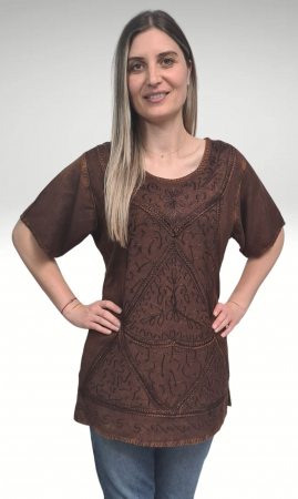 Bluze - Bluza vascoza Stela culoare maro