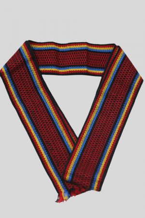 brauri - Brâu adulti roșu cu margine tricolor