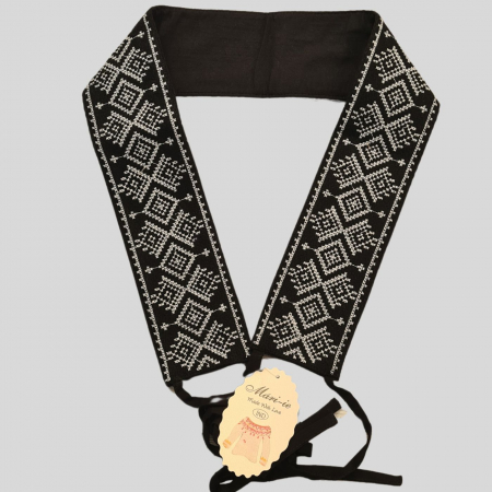 Brâu tradițional bradut broderie alb [1]