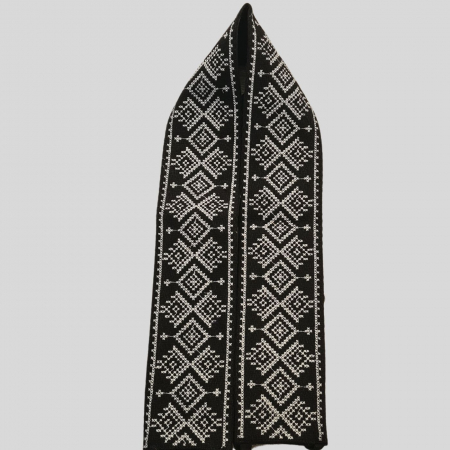 Dama - Brâu tradițional bradut broderie alb