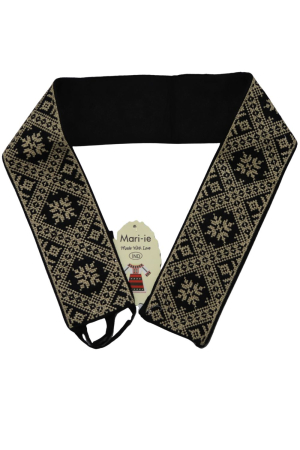 Dama - Brâu traditional broderie bej