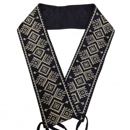 Brâuri - Brâu tradițional bradut broderie bej
