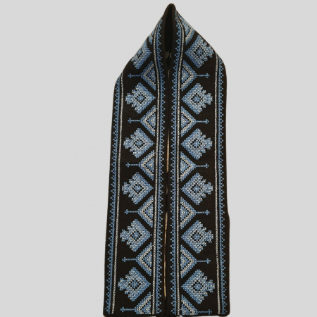 brauri - Brâu tradițional bradut broderie albastru