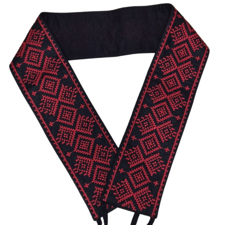 brauri - Brâu tradițional bradut broderie roșie