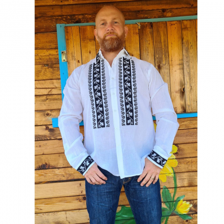 Cămașă tradițională Hariton broderie neagra