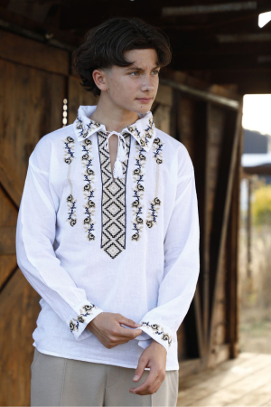 camasi traditionale - Cămașă tradițională Adelyn broderie bej