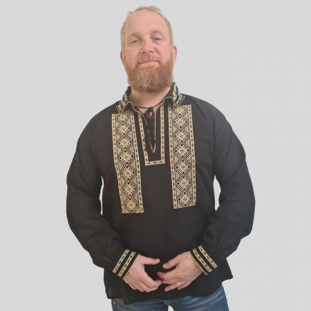 Cămașă tradițională Alexie culoare neagra [1]