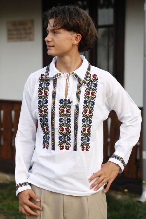 camasi traditionale - Cămașă tradițională Codrin broderie verde