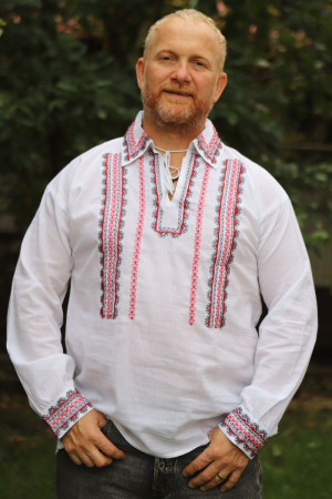 Cămașă tradițională Misail broderie rosie [1]