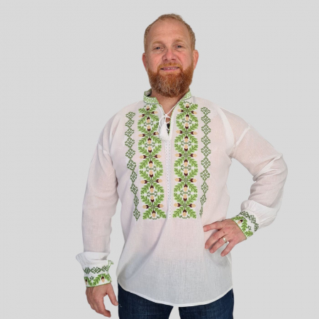 Cămașă tradițională Paraschiv broderie verde [1]