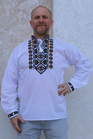 Cămașă tradițională Alisan broderie verde [1]