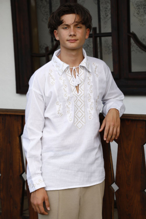 camasi traditionale - Cămașă tradițională Adelyn broderie aurie
