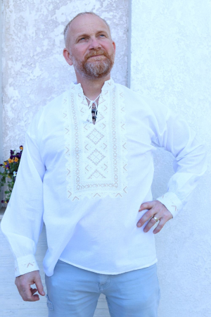 Cămașă tradițională Ramon broderie aurie [0]