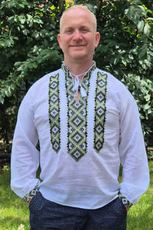 Cămașă tradițională Ierotei broderie verde [1]