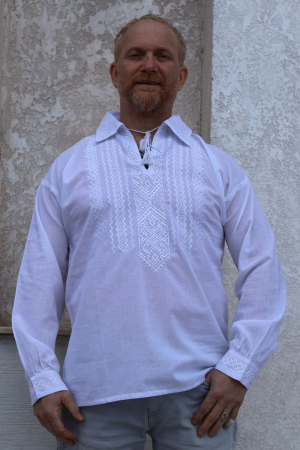 Cămașă tradițională Euvu broderie alba [2]