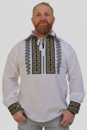 Cămașă tradițională Mateo -broderie neagra camasi traditionale - Cămașă tradițională Mateo -broderie neagra