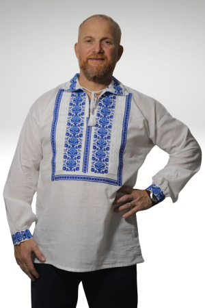 Cămașă tradițională Pinufie broderie albastra [1]