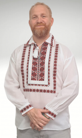 Cămașă tradițională Dan broderie rosie [2]